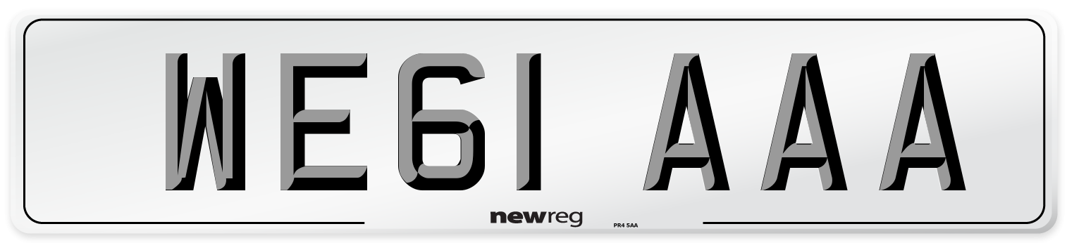 WE61 AAA Number Plate from New Reg